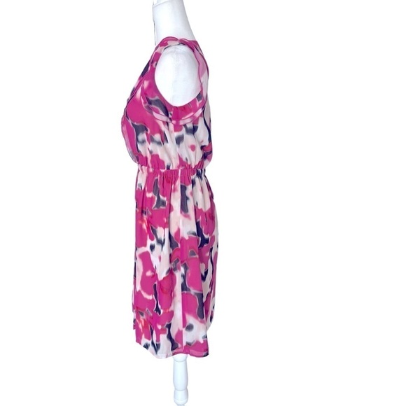 Ann Taylor (LOFT) Pink Floral Print Dress Size 4 - Picture 4 of 10